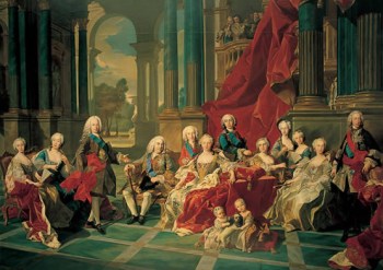 La familia de Felipe V,  Louis-Michel van Loo, 1743