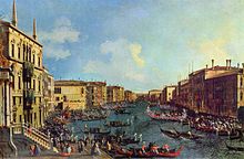 La Regata Vista da Ca'Foscari . Canaletto