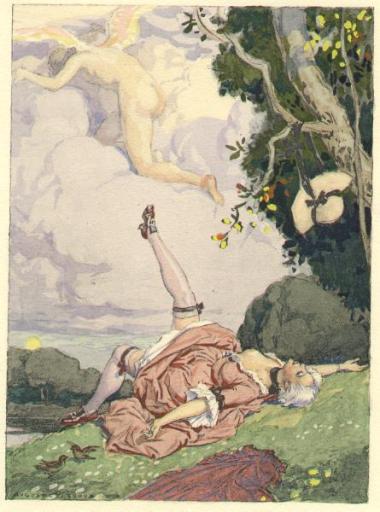 [The very supersticious Mme d'Urfé, walking with Casanova in the Bois-de-Boulogne:] "It was eighteen years ago today," she said, "that I fell asleep in the very place where we are. While I slept the divine Horosmadis descended from the sun and stayed with me until I awoke. As I opened my eyes I saw him leave and ascend to Heaven. He left me pregnant with a daughter, whom he took from me ten years ago, doubtless to punish me for having so far forgotten myself for a moment as to love a mortal after him." 8 - 5 